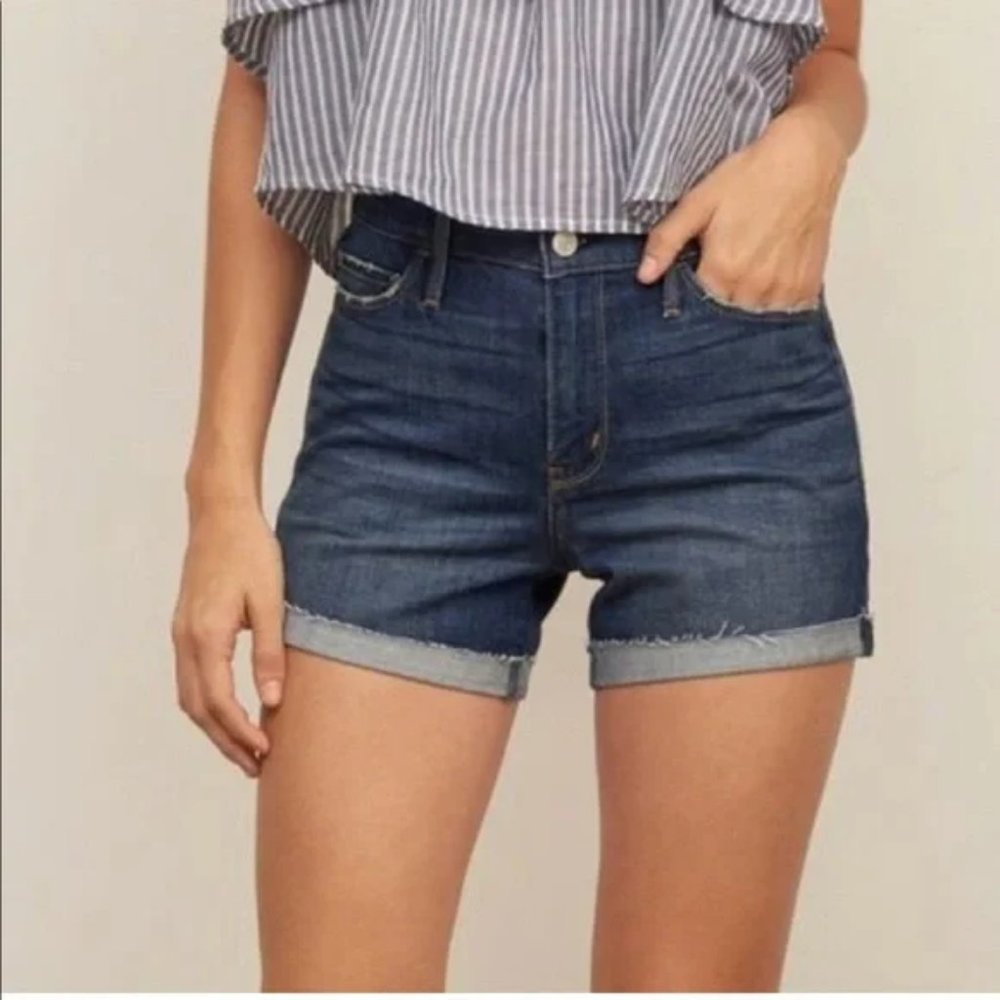Abercrombie & Fitch Dark Blue Jean Shorts